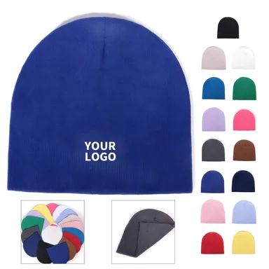 Acrylic Knit Beanie Hat