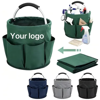 Foldable Tool Storage Basket with Carry Handle