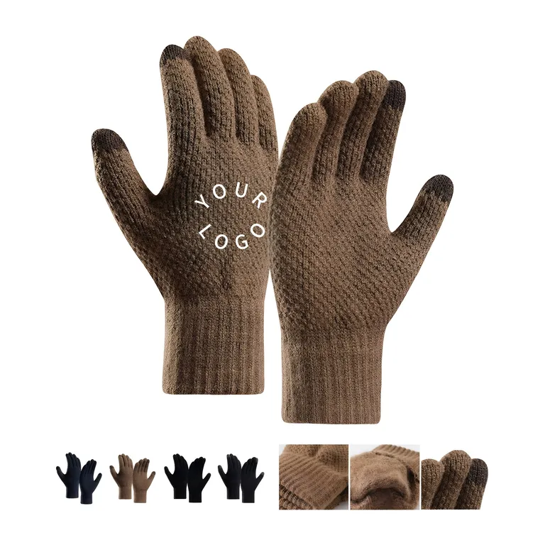 Acrylic Knit Touchscreen Gloves with Fleece Lining · IMPAPP018 · image 1