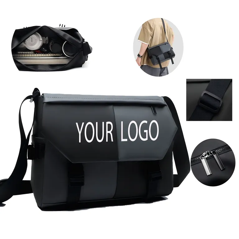 Nylon Crossbody Messenger Bag with Adjustable Strap · IMPBAG078 · image 1