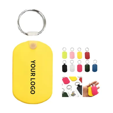 Oval Vinyl Key Tag with Split Ring