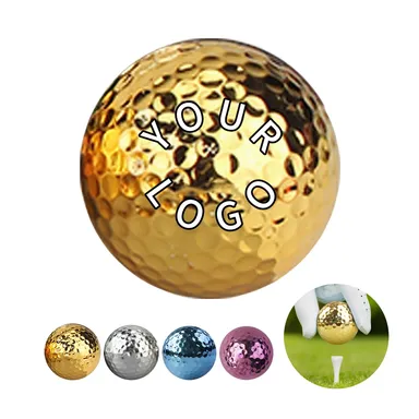 Metallic-Finish Dimpled Golf Ball for Promotional Gifts
