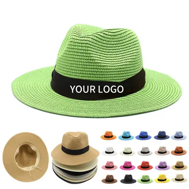 Wide-Brim Paper Straw Hat