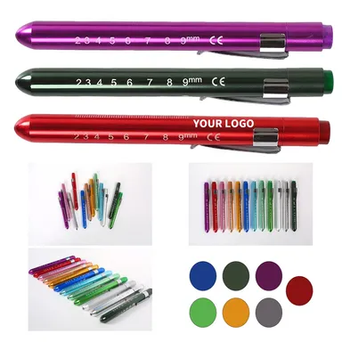 Aluminum Penlight with Printed Pupil Gauge