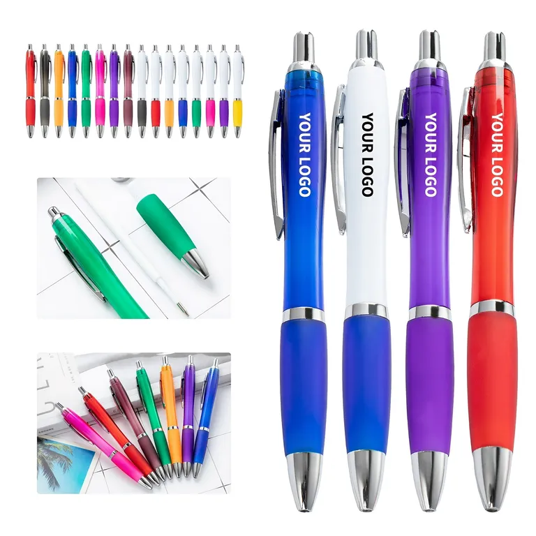 Retractable Plastic Ballpoint Pen with Cushioned Grip · IMPOFF125 · image 1