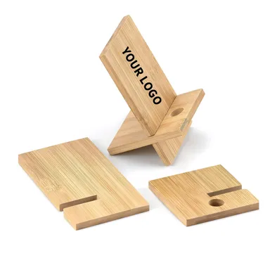 Detachable Wooden Phone Stand with Cable Slot