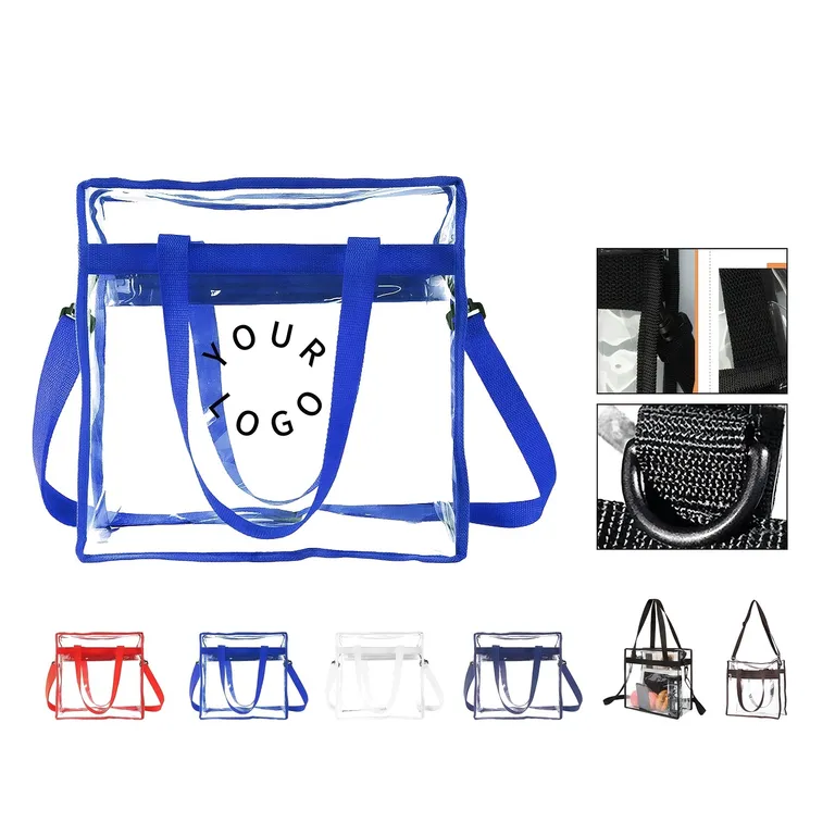 Clear PVC Tote Bag with Zipper Closure · IMPBAG112 · image 1