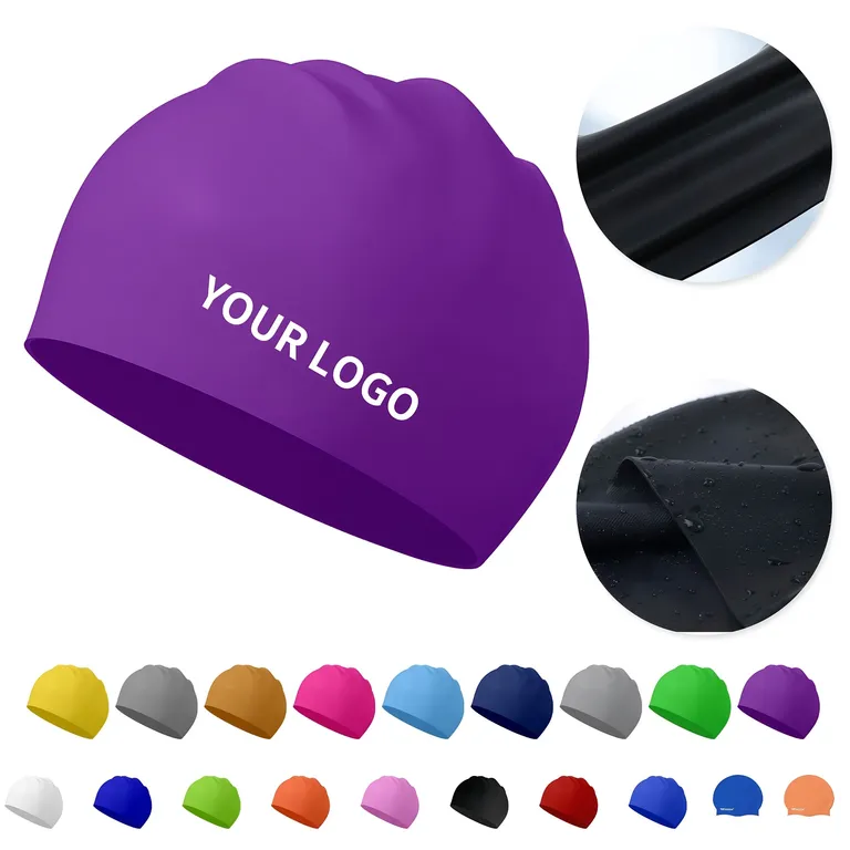 Solid Color Silicone Swim Cap · IMPAPP047 · image 1