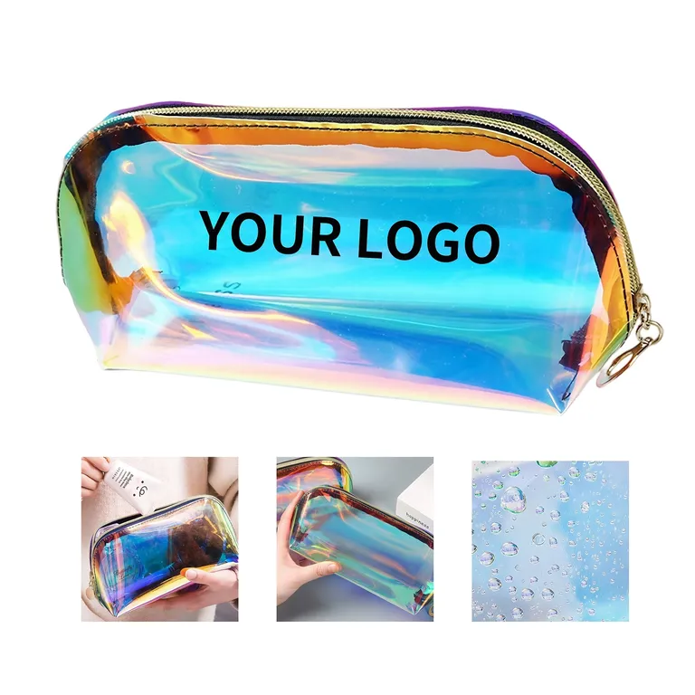 Iridescent TPU Makeup Pouch with Curved Zipper · IMPBAG181 · image 1