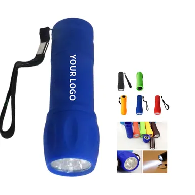 Plastic Pocket Flashlight with Wrist Strap