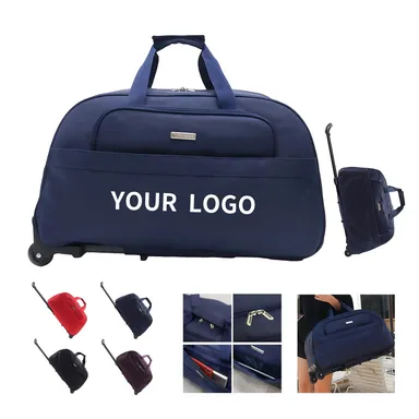 Nylon Wheeled Duffel with Telescopic Pull Handle