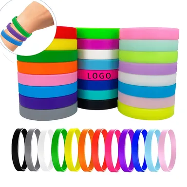 Color-Filled Debossed Silicone Wristband