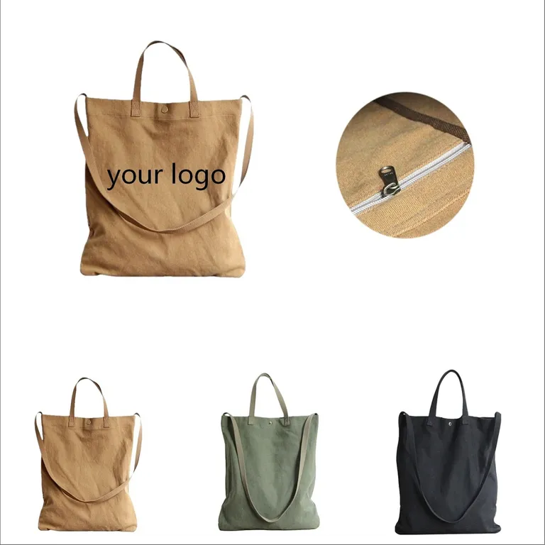 Canvas Tote with Carry Handles and Shoulder Strap · IMPBAG145 · image 1