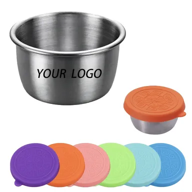 Stainless Steel Sauce Cup with Silicone Pull-Tab Lid