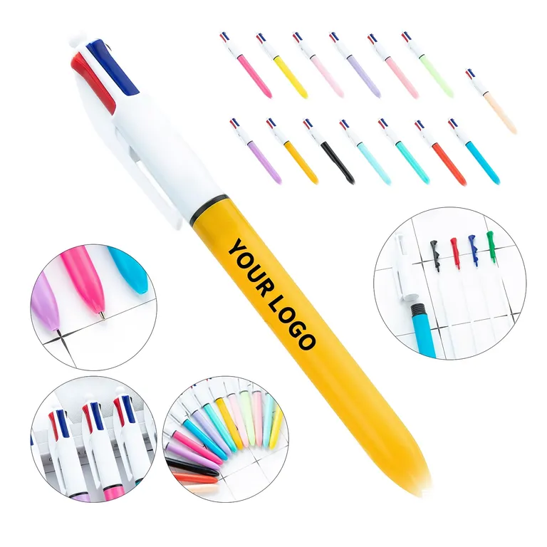Four-Color Retractable Ballpoint with Pocket Clip · IMPOFF145 · image 1