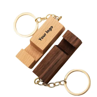 Wood Phone Stand Keychain