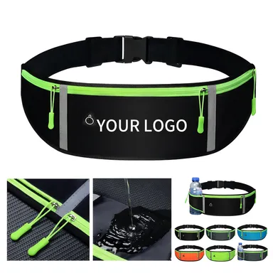 Three-Pocket Running Waist Belt with Cable Port