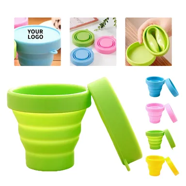 Collapsible Silicone Travel Cup with Lid