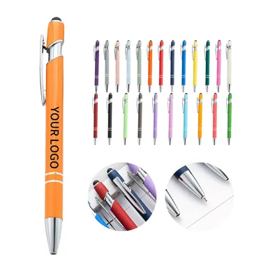 Metal Stylus Ballpoint Pen with Black Ink