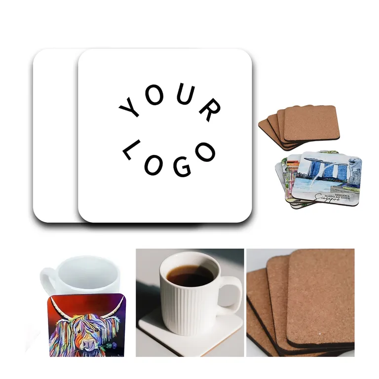 Full-Color Ceramic Coaster with Cork Base · IMPDRI026 · image 1