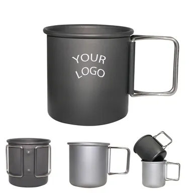 300 mL Aluminum Camping Cup with Folding Handle