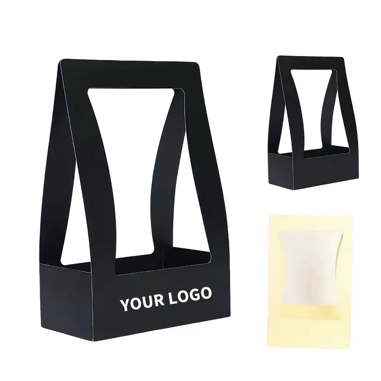 Foldable Paper Floral Tote Box with Handle · IMPBAG111 · image 1