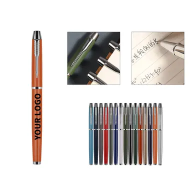 Metal Signature Pen with Chrome Accents