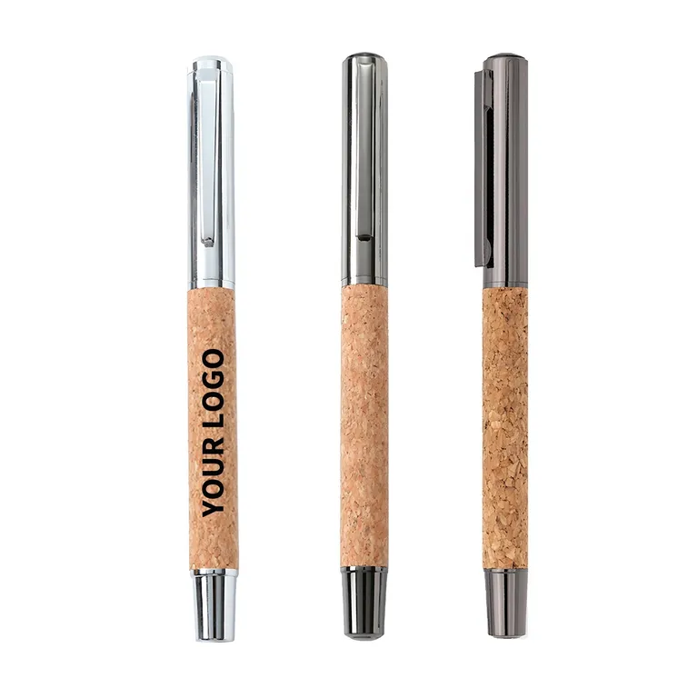 Cork-Wrapped Metal Rollerball Pen · IMPOFF102 · image 1