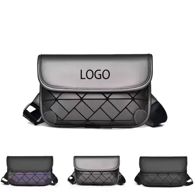Geometric-Panel Crossbody Bag