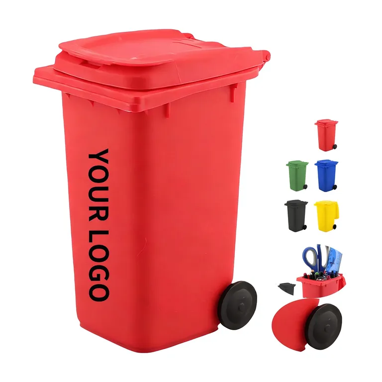 Wheeled Flip-Top Mini Desk Bin and Pencil Holder · IMPOFF179 · image 1
