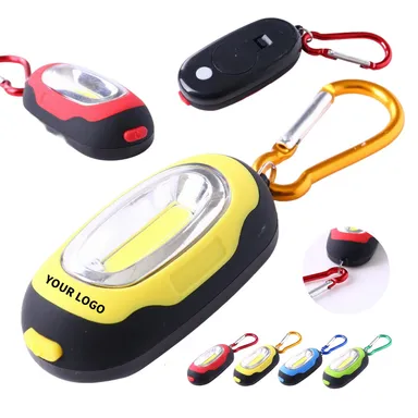 Mini Plastic Keychain Flashlight with Carabiner