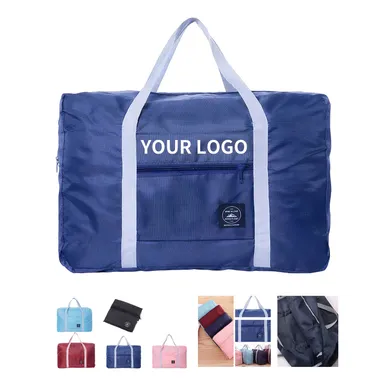 Rectangular Folding Travel Duffel with Front Zip Pocket