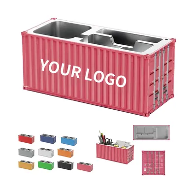 Freight-Container-Style ABS Desk Organizer