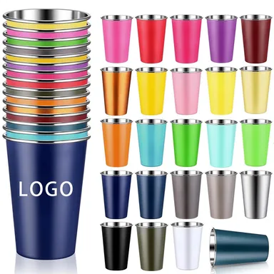 16 oz. Straight Stainless Steel Tumbler
