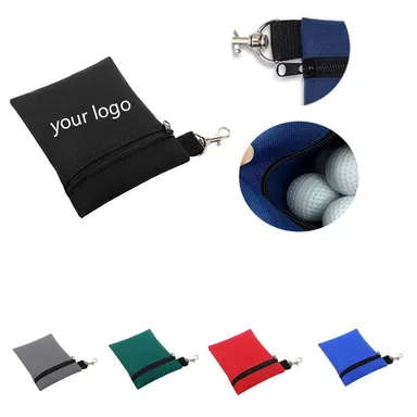 Nylon Golf Accessory Pouch with Attachment Clip