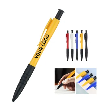 Retractable Plastic Ballpoint Pen with 0.7 mm Refill