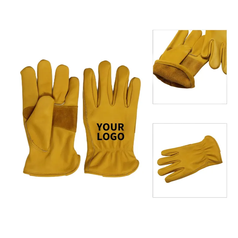 Yellow Cowhide Work Gloves · IMPAPP029 · image 1