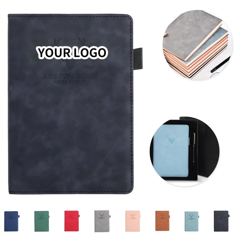 Faux Leather Hardcover Notebook with Lined Pages · IMPOFF122 · image 1