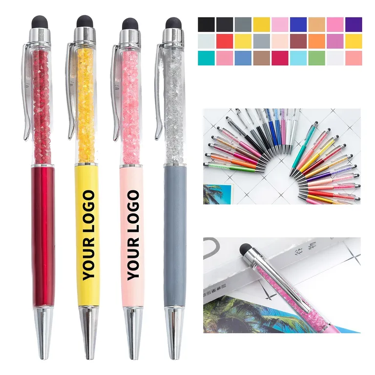 Metal Ballpoint Stylus Pen with Decorative Barrel · IMPOFF120 · image 1