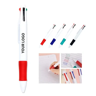 Four-Color Ballpoint Pen with Soft Grip