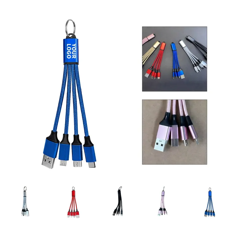 Compact Multi-Connector Charging Cable with Keyring · IMPPHO042 · image 1