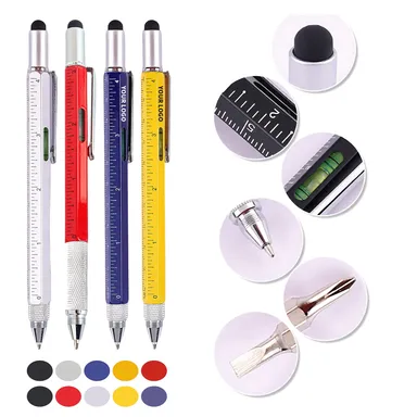 Twist-Action Ballpoint Pen with Ruler Markings